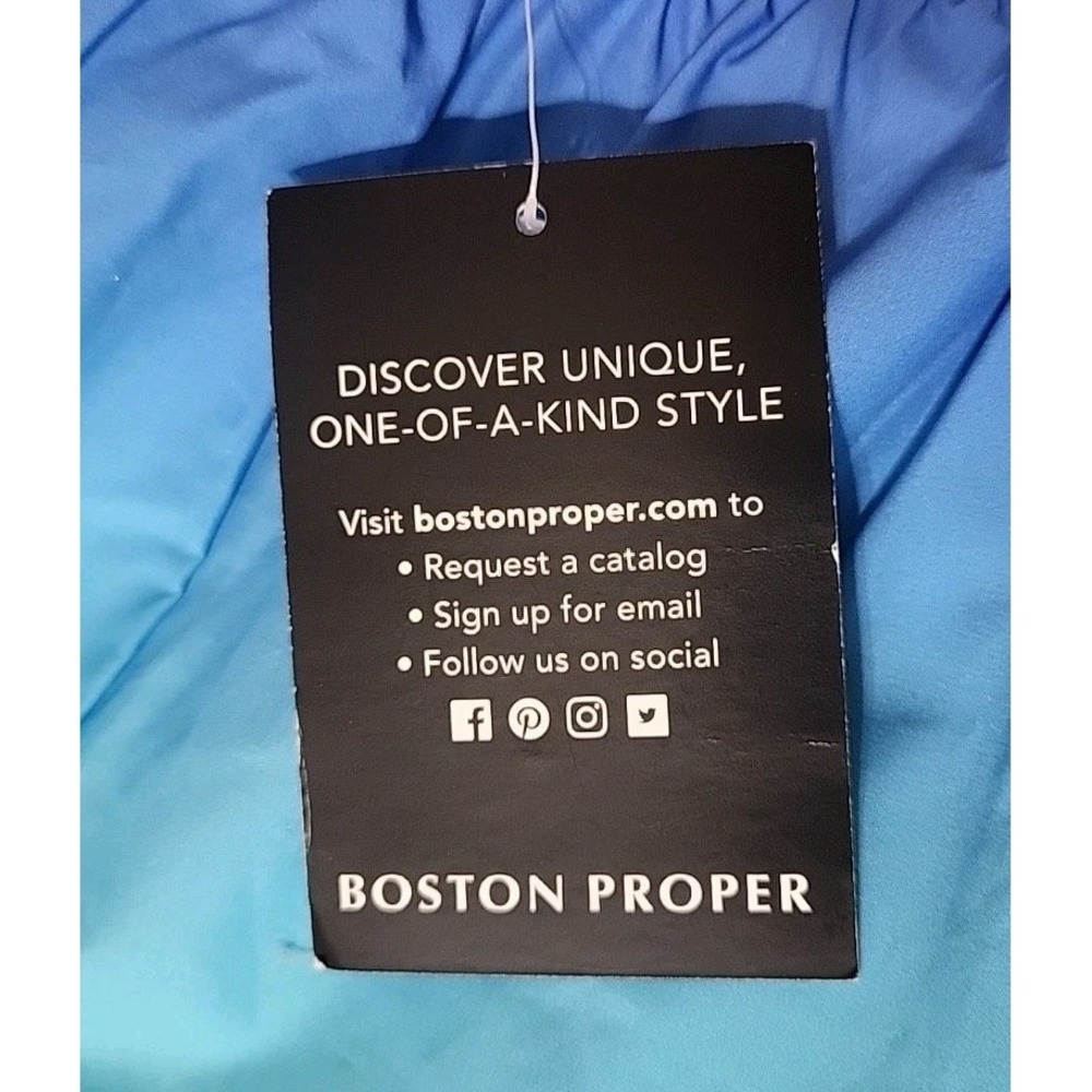 Boston Proper 4 S NWT Cotton Poplin Skirt Seascape Yacht Sailboat Novelty Preppy - Picture 3 of 6